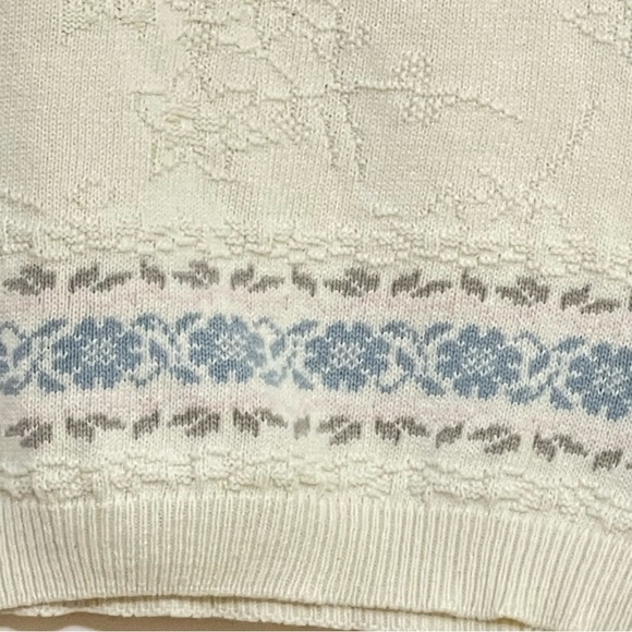 Classic Blues Collection Short Sleeve Pullover Granny Core Sweater size Small - Picture 5 of 11